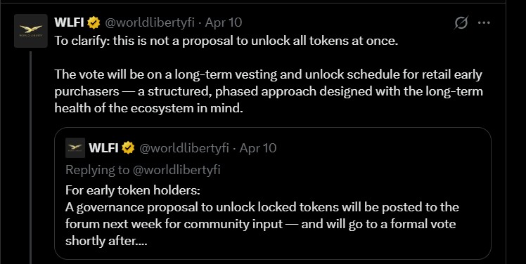 Trump WLFi Token Debt Update Trump WLFi Token Debt Update