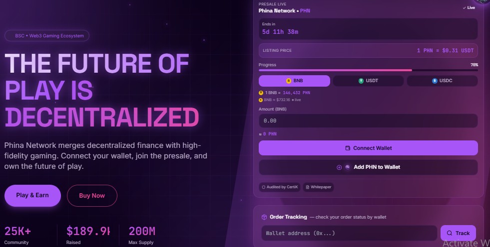 Phina Network Presale Live Dashboard Phina Network Presale Live Dashboard