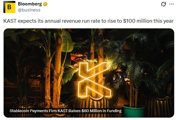 KAST stablecoin payments funding announcement for global expansion and product development.