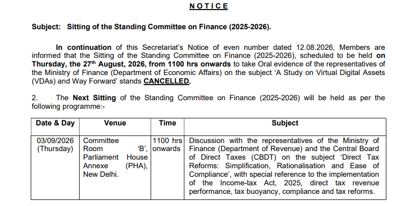 India Crypto Hearing Cancel India Crypto Hearing Cancel