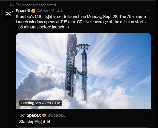 SpaceX to launch Starship Flight 14 on Monday SpaceX to launch Starship Flight 14 on Monday
