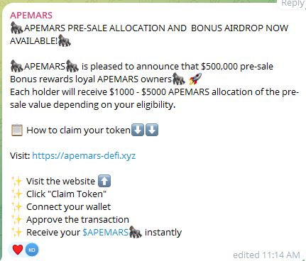 apemars airdrop update