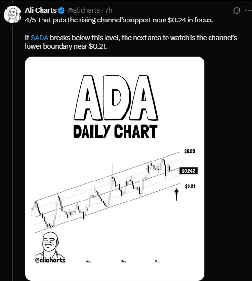The channel still slopes up, with higher highs and higher lows.