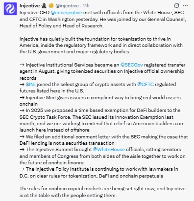 Injective Washington meetings update Injective Washington meetings update