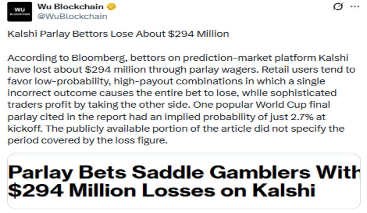 official x post screenshot of wu blockchain 