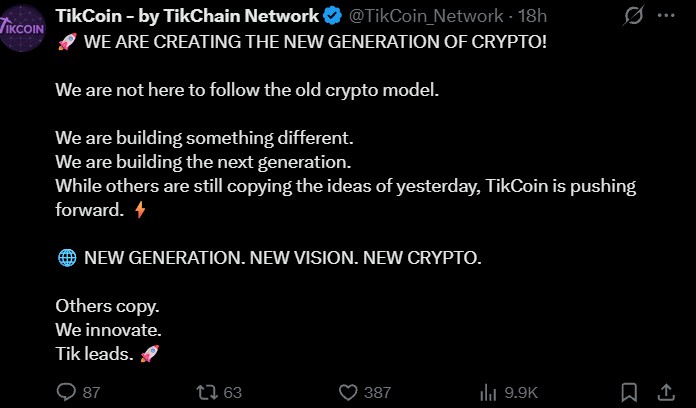 Tikcoin Network Latest Update Tikcoin Network Latest Update