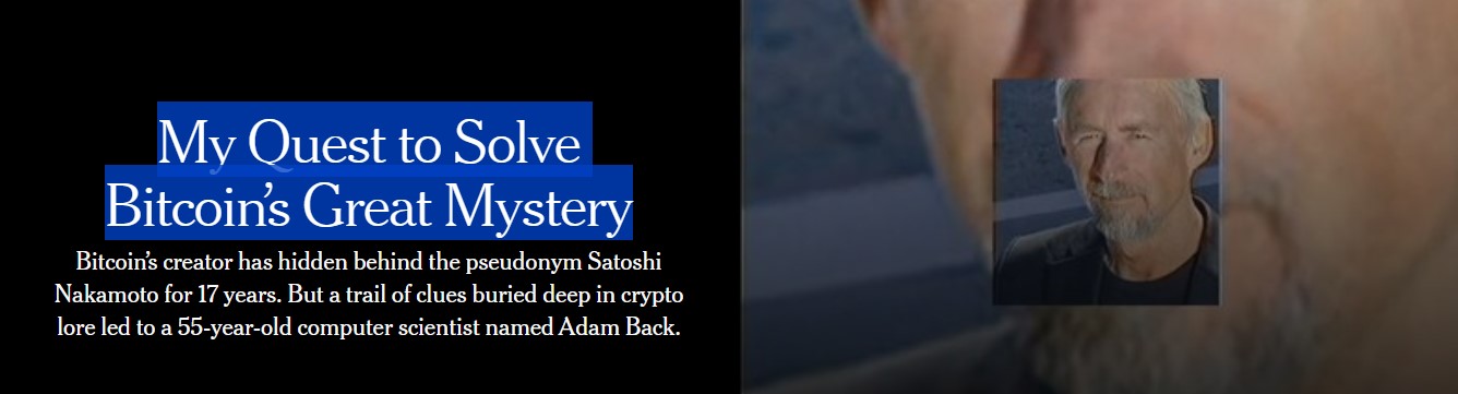 New York Times Claims Real Satoshi Nakamoto Unveiled New York Times Claims Real Satoshi Nakamoto Unveiled