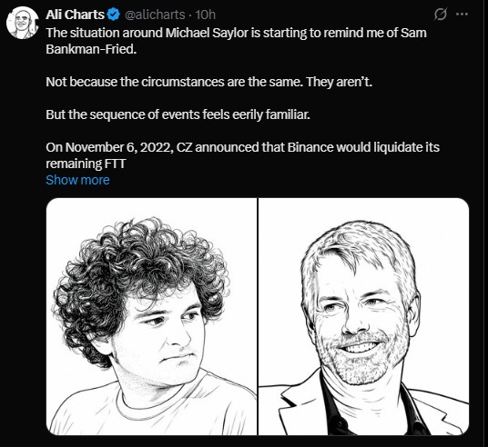 Is Michael Saylor situation like Sam Bankman-Fried's?