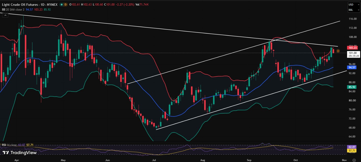 What Does the WTI Crude Futures Chart Show? What Does the WTI Crude Futures Chart Show?