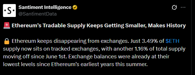 Ethereum Tradable Supply Keeps Getting Smaller, Makes History Ethereum Tradable Supply Keeps Getting Smaller, Makes History