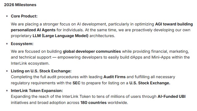Interlink Network roadmap