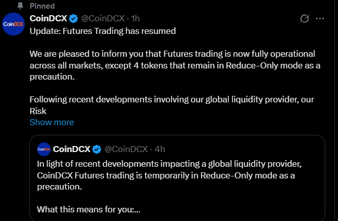 CoinDCX Hack Update
