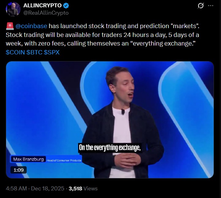 Coinbase Crypto Exchange to Everything Exchange.