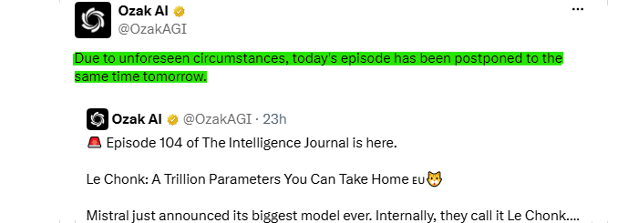 Ozak AI Postponed Journal Episode Ozak AI Postponed Journal Episode