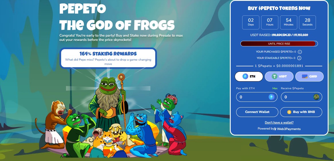 The Pepeto official website