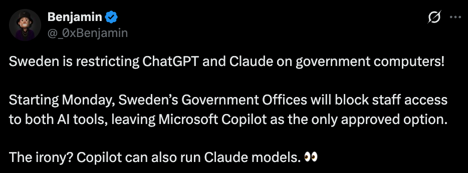 Benjamin Official tweet