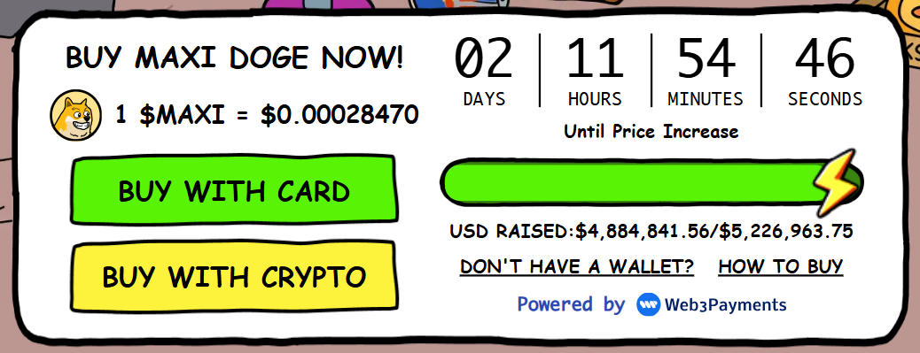 Maxi Doge Presale Price
