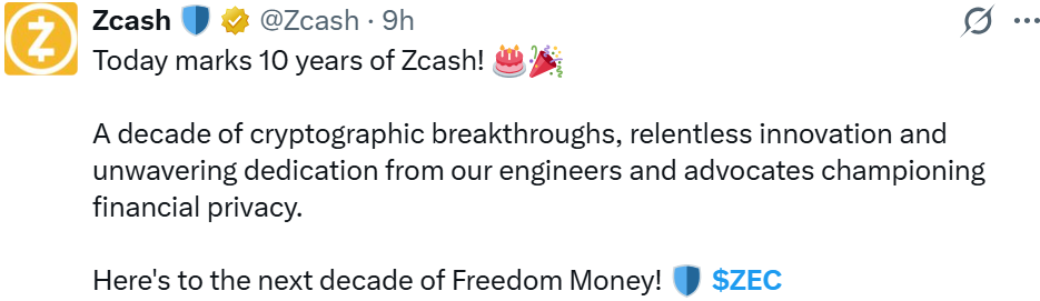 Zcash News Today: Zcash Marks 10 Years Zcash News Today: Zcash Marks 10 Years