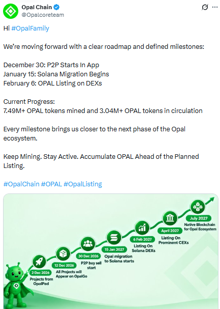 Opal Chain listing date Opal Chain listing date