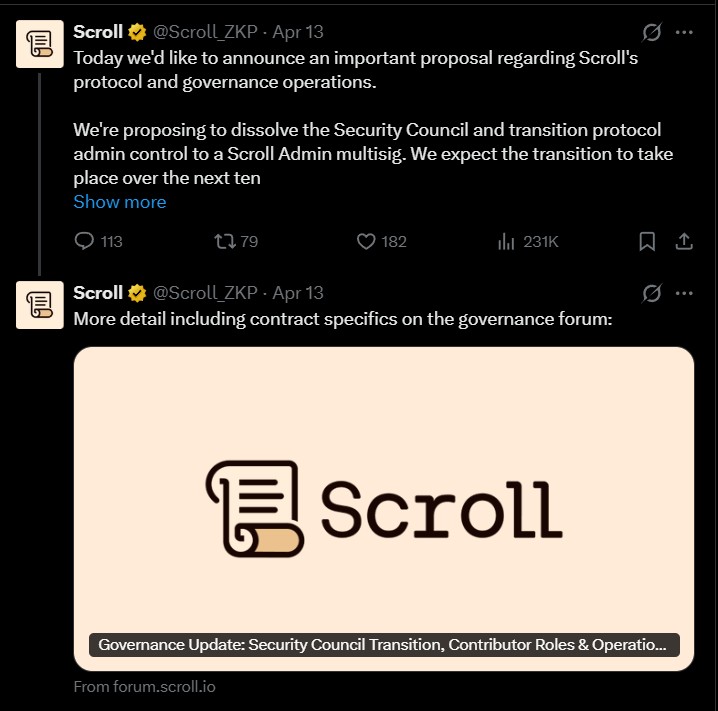 scroll token update today scroll token update today