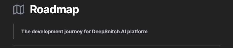 DeepSnitch AI Roadmap