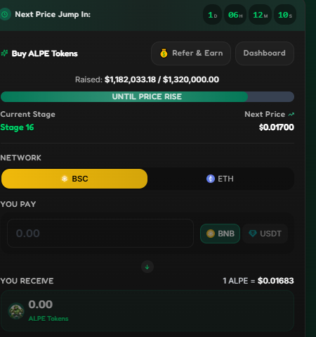 AlphaPepe Presale Details AlphaPepe Presale Details