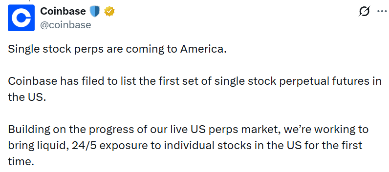 Coinbase Single stock filing Coinbase Single stock filing