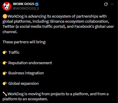Work Dogs Binance partnership