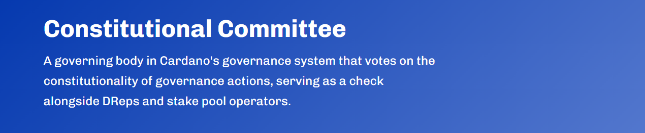 Cardano Constitutional Committee