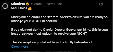 Midnight listing date Midnight listing date