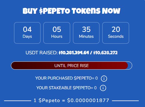 Pepeto presale details Pepeto presale details