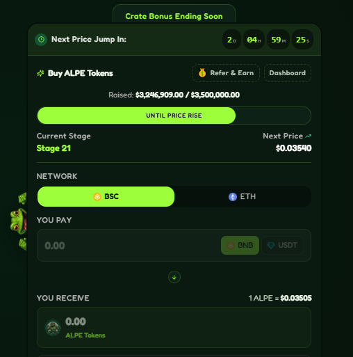 AlphaPepe Presale Price AlphaPepe Presale Price