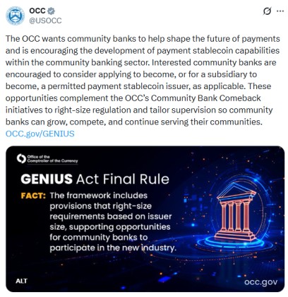 Official OCC Post on X Official OCC Post on X