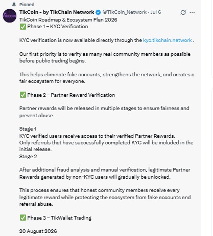 TikCoin Roadmap and Ecosystem Plan 2026