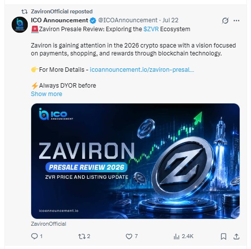 the official ZavironOfficial account