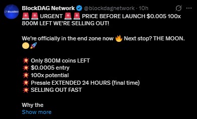 BlockDAG Presale end date