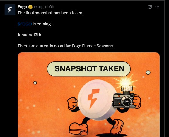 Fogo Chain Airdrop Snapshot Done