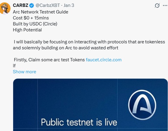 Arc Public Testnet is live Arc Public Testnet is live