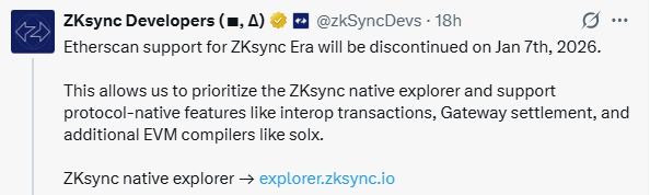 ZKsync Tweet