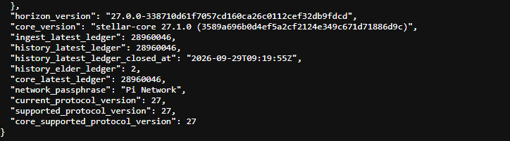 Pi Mainnet passed 28.9 million ledgers