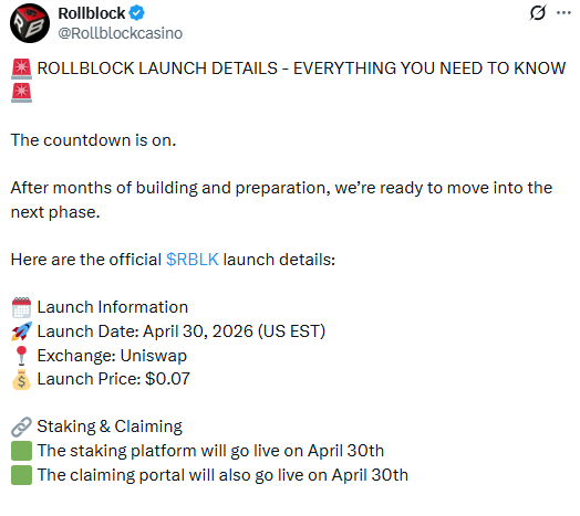 rollblock launch details
