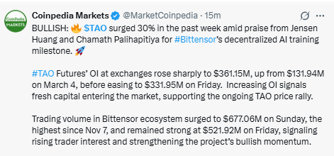 TAO price prediction surge with rising futures volume and strong trading activity TAO price prediction surge with rising futures volume and strong trading activity