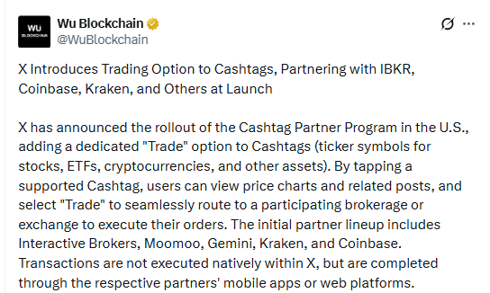 X Cashtag Partner Program