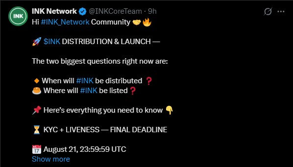 Final KYC Deadline and Distribution Confirmed