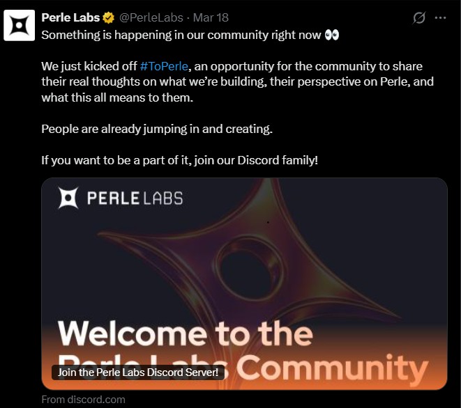 Perle Airdrop #ToPerle Community