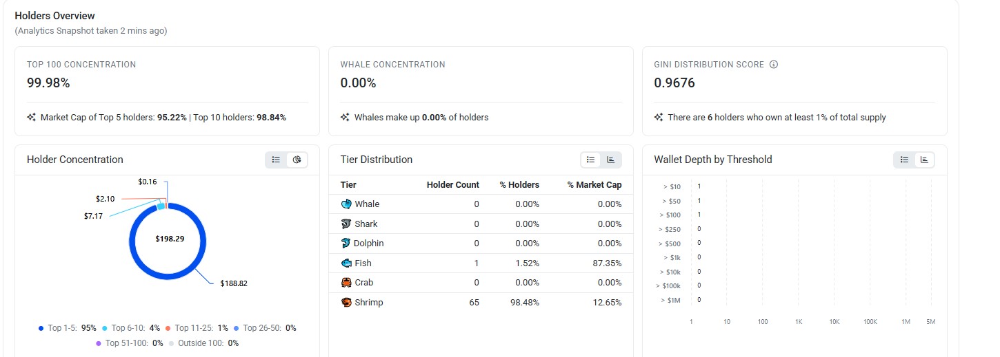 Tokenomics and Holder Concentration RIF