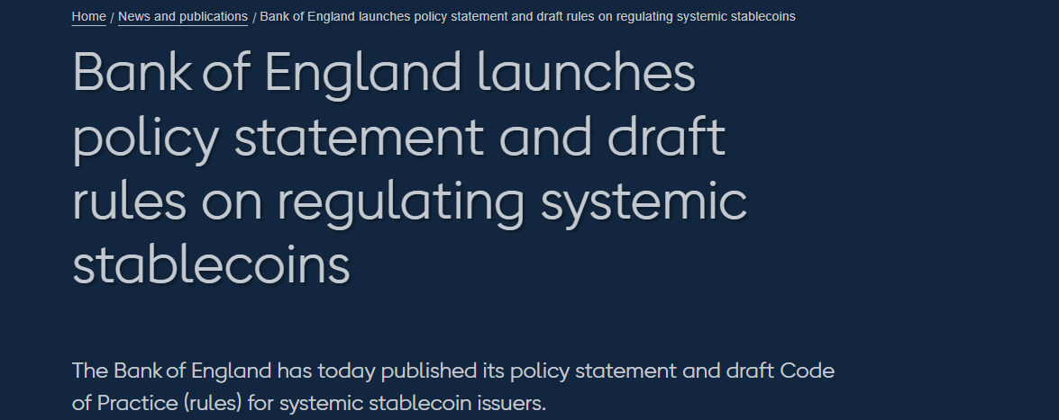 Bank Of England Stablecoin Rules Bank Of England Stablecoin Rules