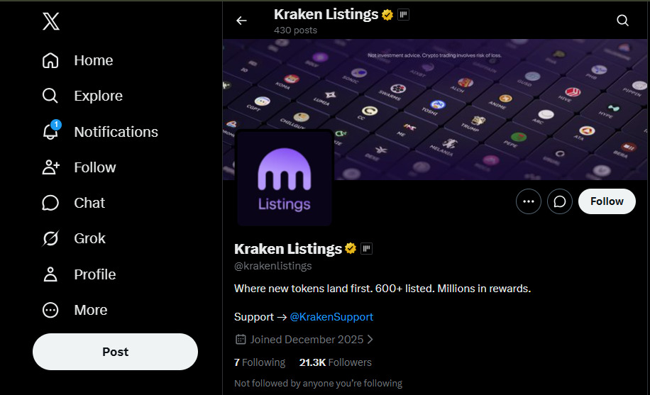 Kraken Official Account