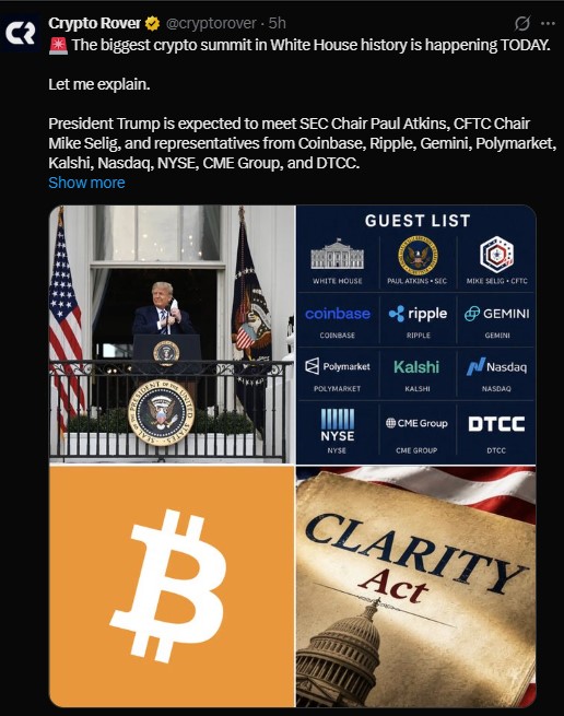 biggest crypto summit in White House biggest crypto summit in White House