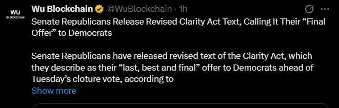 CLARITY Act Latest Update CLARITY Act Latest Update